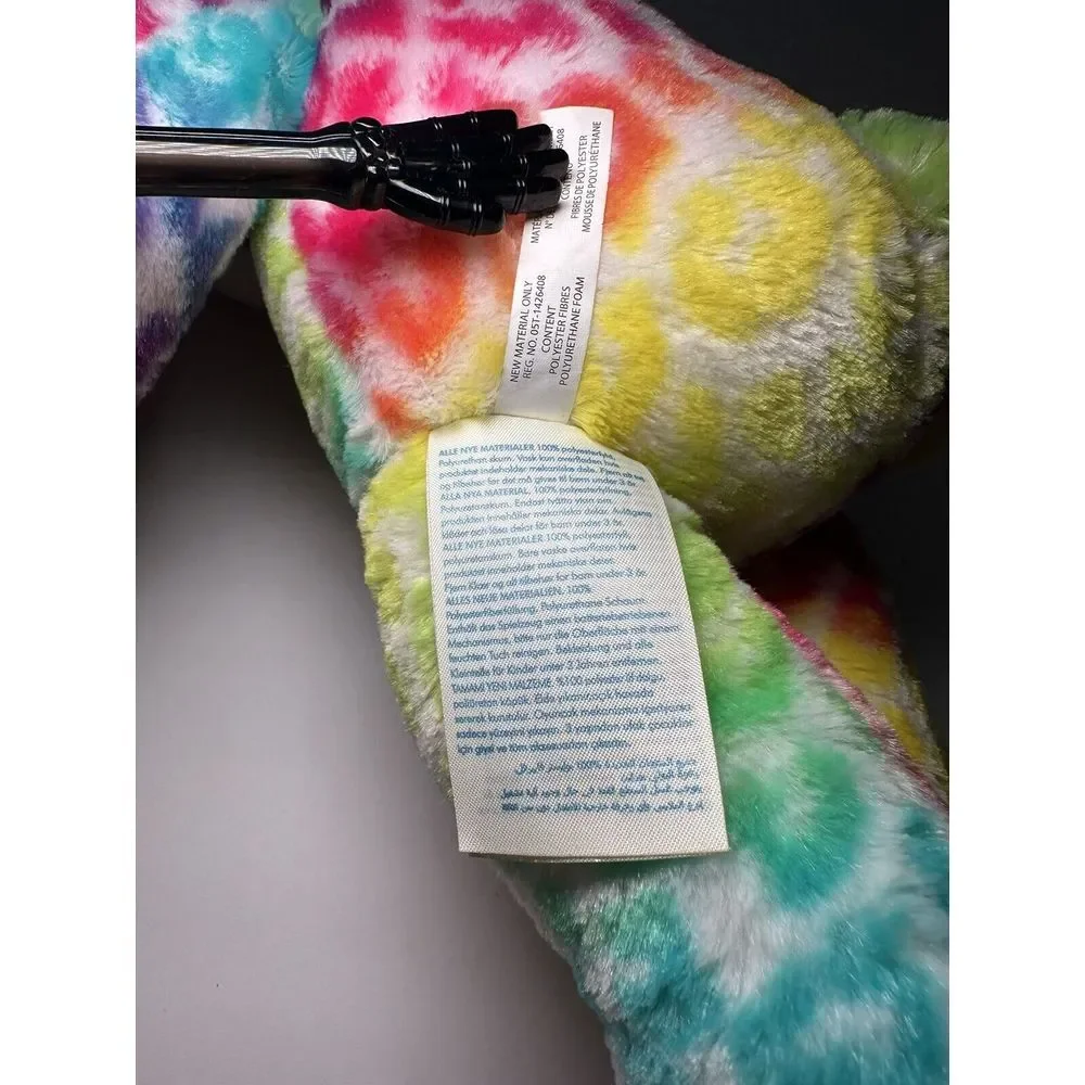 Build A Bear Workshop Rainbow Multi-color Leopard Cheetah‎ Stuffed Plush 17" - Picture 4 of 7